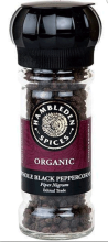 Organic Peppercorns Black - in grinder